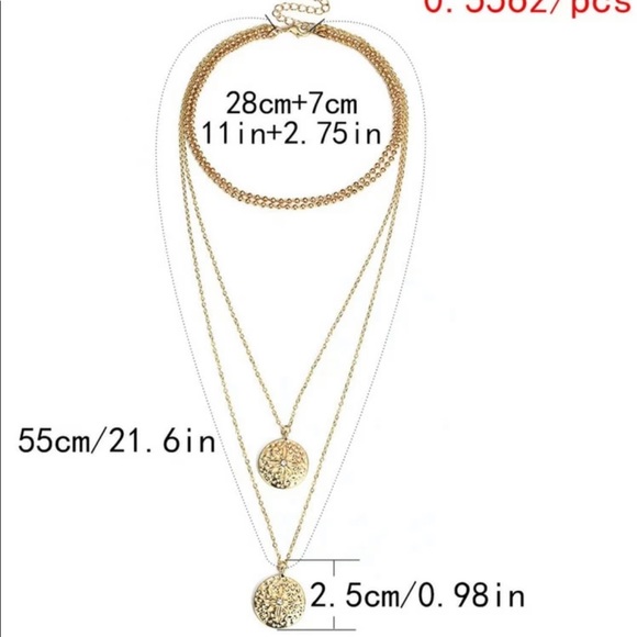 Nova • Layered Circle Pendant + Chain Necklace - Picture 2 of 3